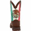 Durango Rebel by Steel Toe Mexico Flag Western Boot, SANDY BROWN/MEXICO FLAG, M, Size 6.5 DDB0431